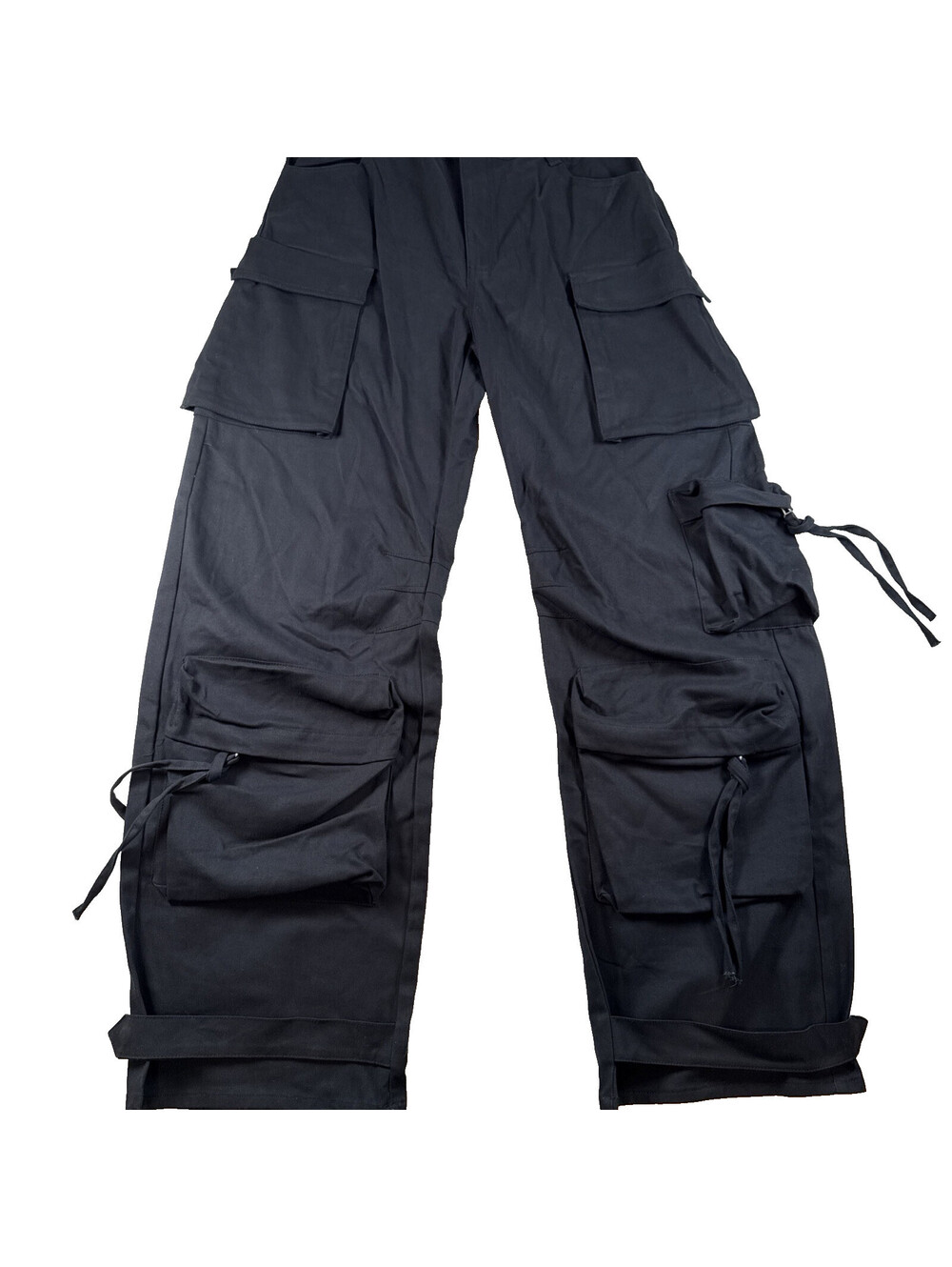 Steve Madden Womens Duo Cargo Pants Black Size M Tactical Parachute Style NWT